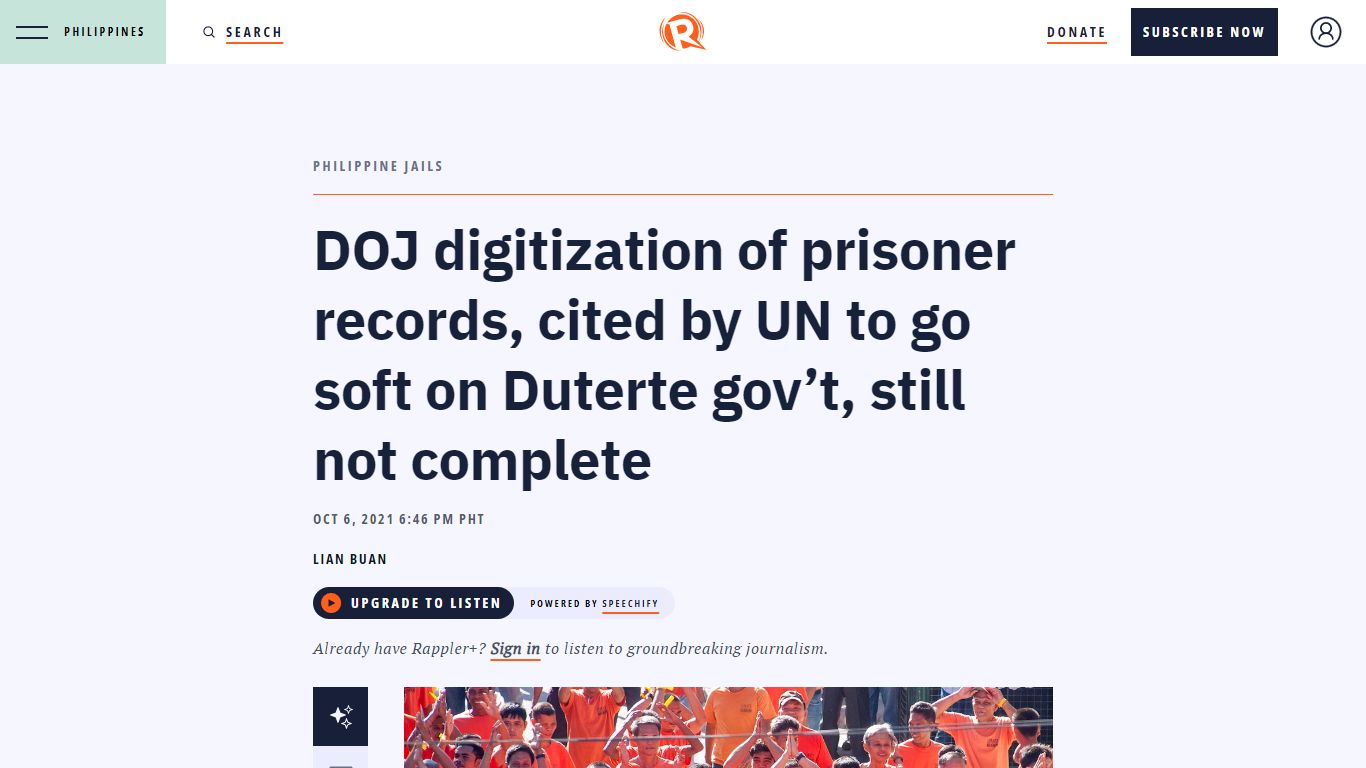 DOJ digitization of prisoner records, cited by UN to go soft ... - RAPPLER